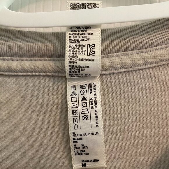 AMERICAN APPAREL Monster Anime Gray T Shirt with Text Short Sleeves Size M - Picture 4 of 8